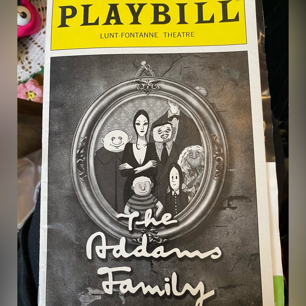 Rare Addams Family Playbill + 2010 Ticket Stub | Nathan Lane Bebe Neuwirth 🖤